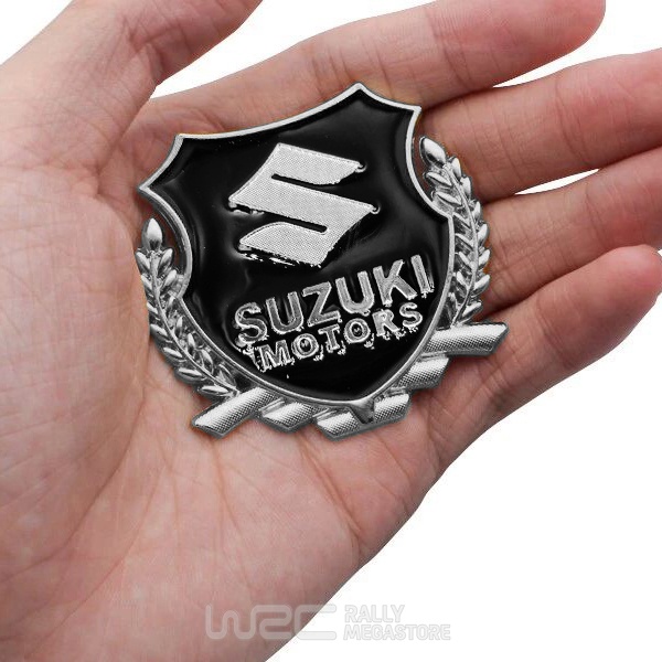 EMBLEME BOUCLIER LOGO SUZUKI SILVER